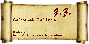 Galvanek Zelinda névjegykártya